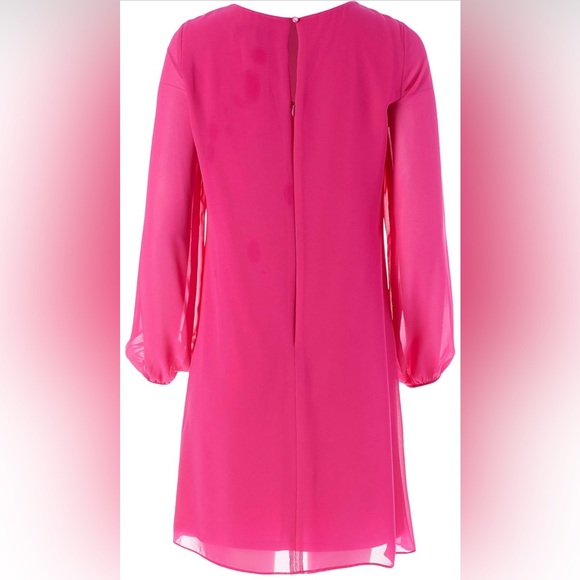 Nine West Hot Pink Chiffon Dress with Keyhole Back - Picture 2 of 2